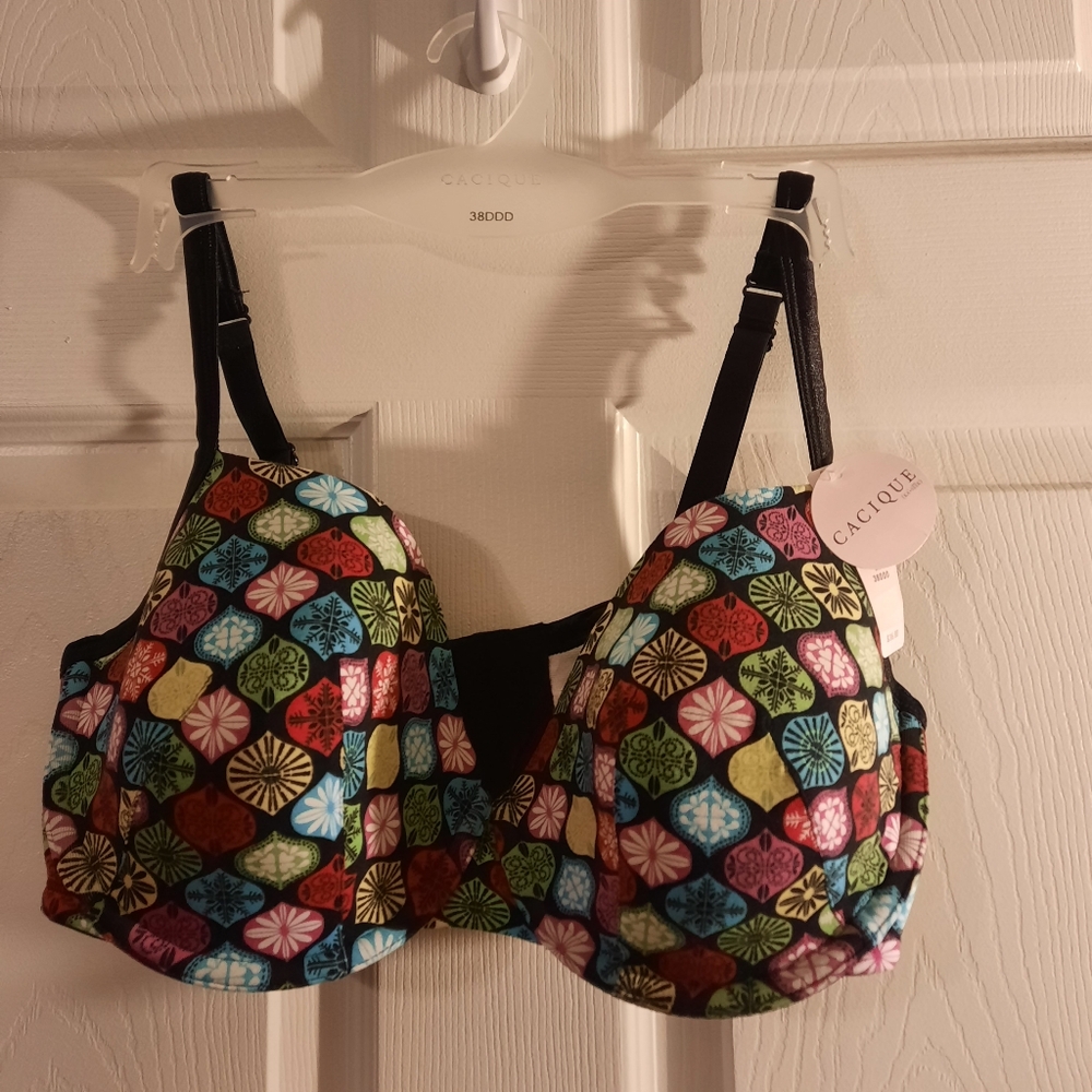 Cacique new with tags Patterned Cotton T-shirt Underwire Bra